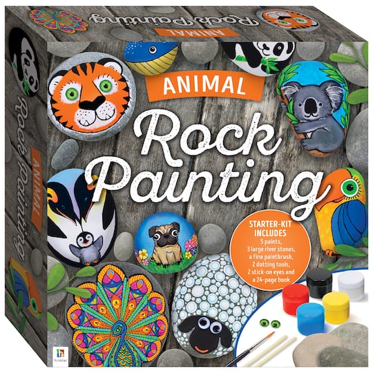 Hinkler DIY Animal Rock Painting Box Set